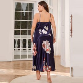 Nightdress Women's Silk-like Thin Home Nightdress Women's Silk-like Thin Home - Image 2