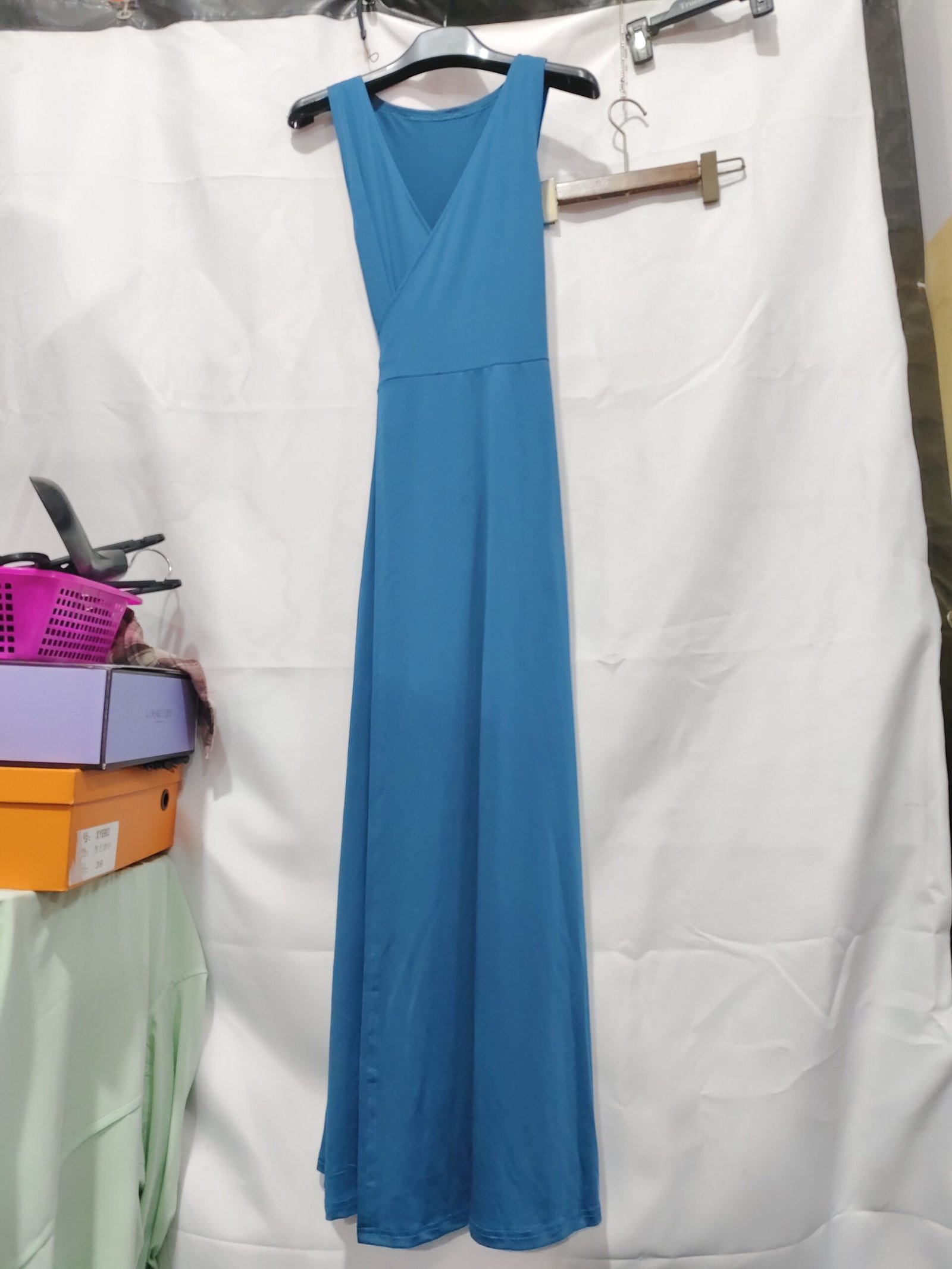 V-neck Sleeveless Dress With Belt Summer Fashion Party Club Evening Maxi Dresses For Women Clothing V-neck Sleeveless Dress With Belt Summer Fashion Party Club Evening Maxi Dresses For Women Clothing - Image 7