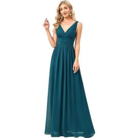Evening Gown Plus And Extra Size Deep V-neck Dress - Image 5
