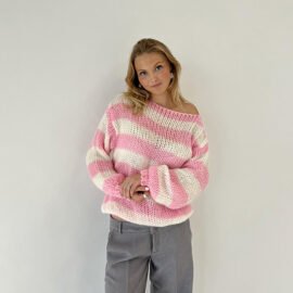 Loose Striped Pullover Sweater Fashion Versatile Long-sleeved Knitted Tops For Women Clothing Loose Striped Pullover Sweater Fashion Versatile Long-sleeved Knitted Tops For Women Clothing - Image 8