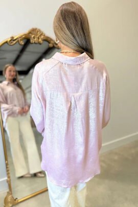 Delicacy Long Sleeve Button Front Ruffle Cuffs Back Paneling Shirt Delicacy Long Sleeve Button Front Ruffle Cuffs Back Paneling Shirt - Image 4