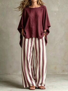 Full Size Solid Color Top and Pants Set Plus Size de058bec342c41938fbce2dd8254e7e0-Max-Origin