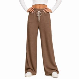 Wide-leg Pants Womens Loose Straight-leg Casual Trousers - Image 8