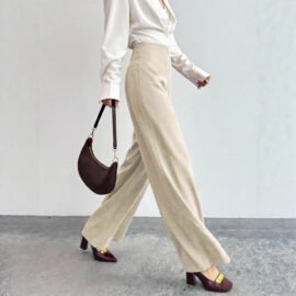 Womens Loose Straight-leg Casual Pants - Image 8