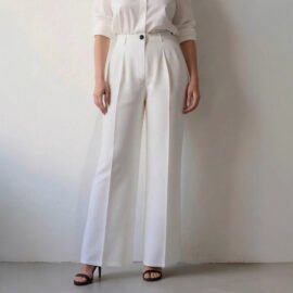 Elegant High Waist Wide Leg Dress Pants