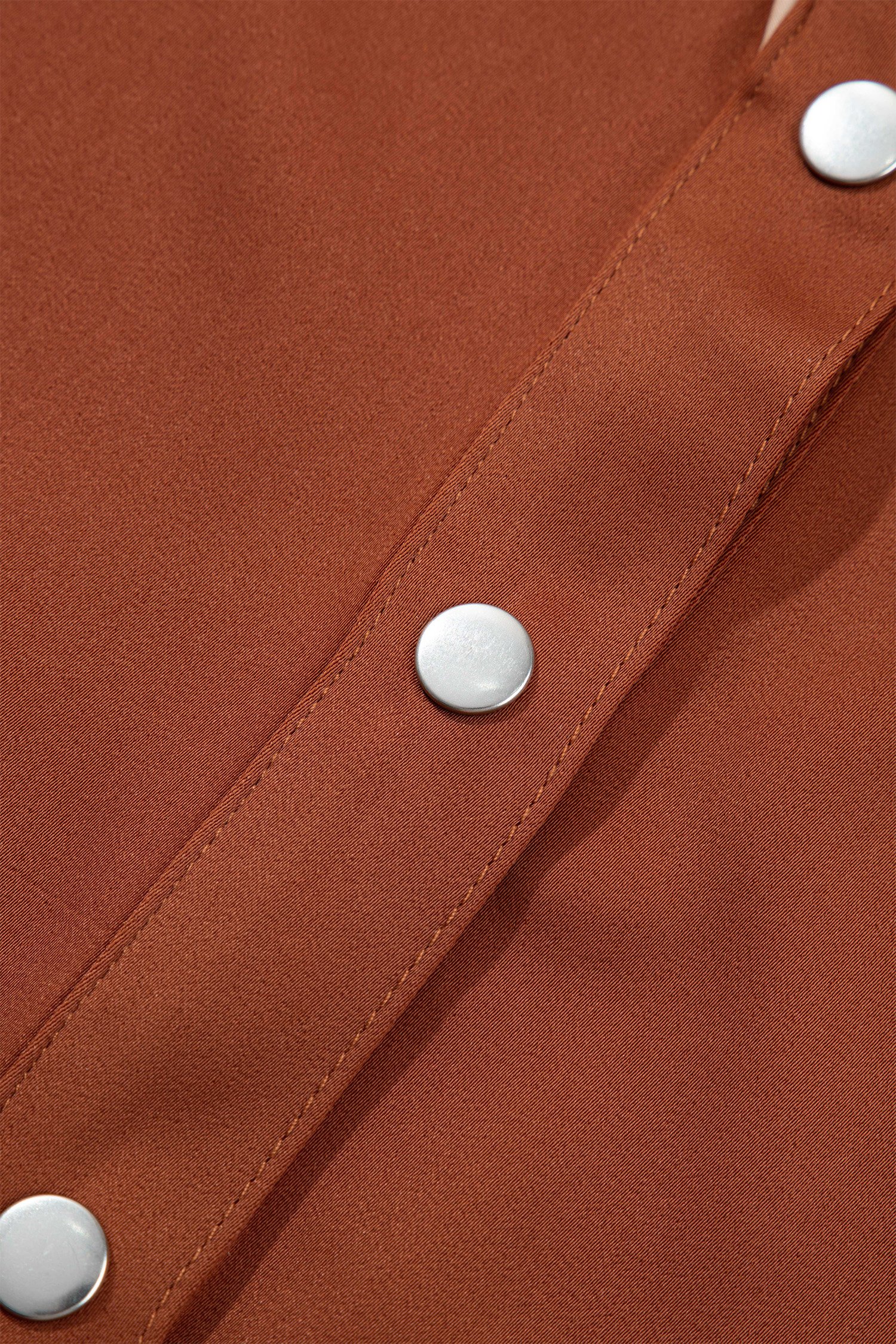 Cinnamon Silky Long Sleeve Button Front Western Fashion Shirt Cinnamon Silky Long Sleeve Button Front Western Fashion Shirt - Image 11