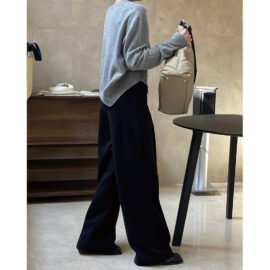 Fluid Drape High Waist Wide Leg Slacks Fluid Drape High Waist Wide Leg Slacks - Image 5