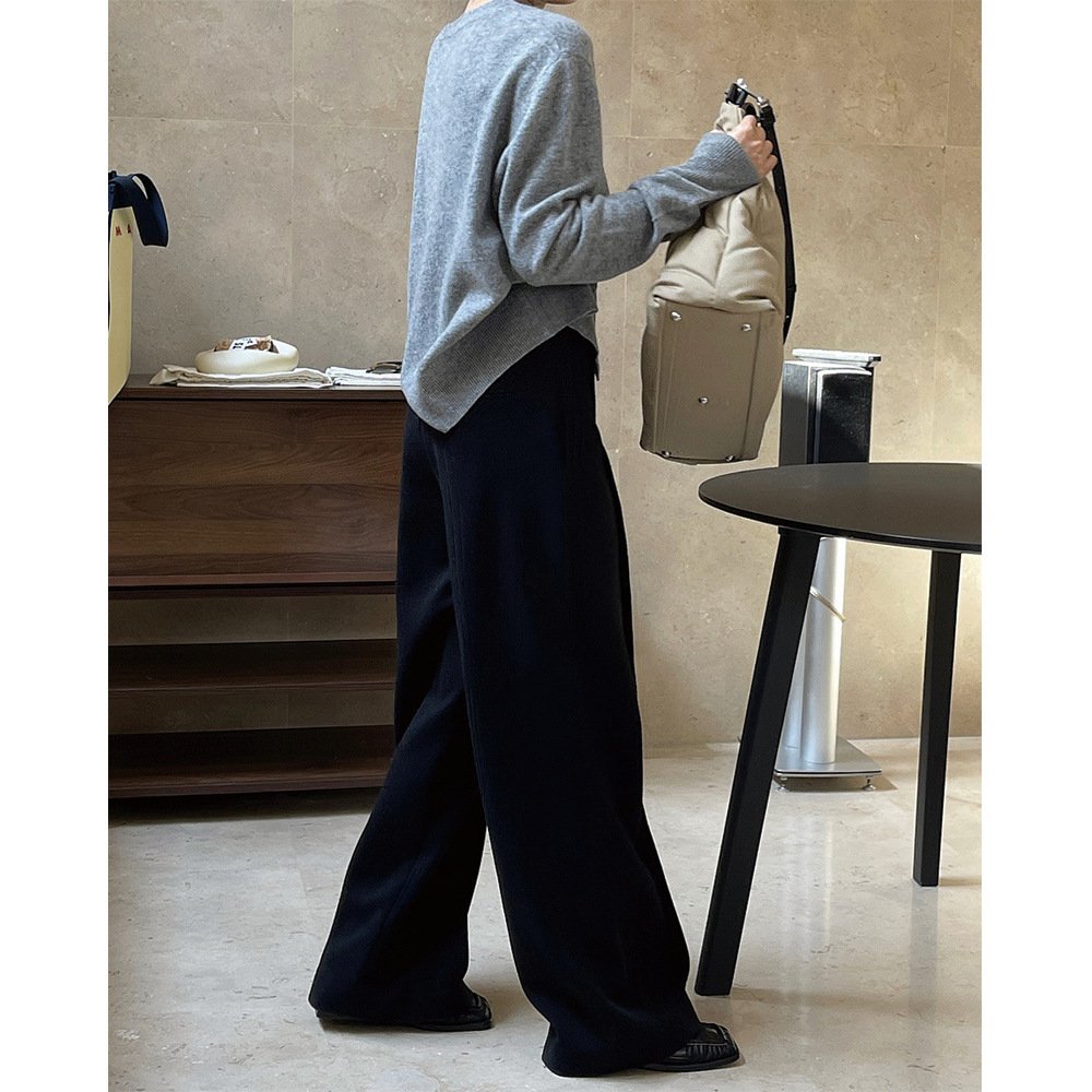 Fluid Drape High Waist Wide Leg Slacks Fluid Drape High Waist Wide Leg Slacks - Image 5
