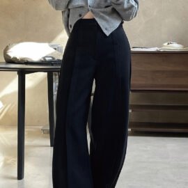 Fluid Drape High Waist Wide Leg Slacks