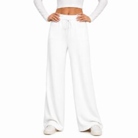 Wide-leg Pants Womens Loose Straight-leg Casual Trousers - Image 3