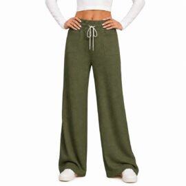 Wide-leg Pants Womens Loose Straight-leg Casual Trousers - Image 10
