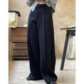 Fluid Drape High Waist Wide Leg Slacks Fluid Drape High Waist Wide Leg Slacks - Image 4