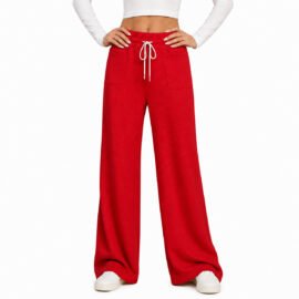 Wide-leg Pants Womens Loose Straight-leg Casual Trousers - Image 9