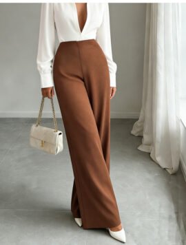Womens Loose Straight-leg Casual Pants - Image 3