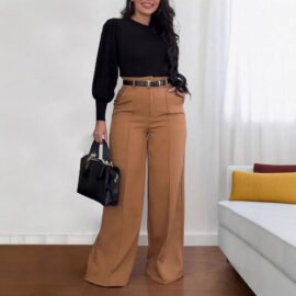 The Hourglass Tailored Wide-Leg Trouser