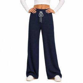 Wide-leg Pants Womens Loose Straight-leg Casual Trousers - Image 4