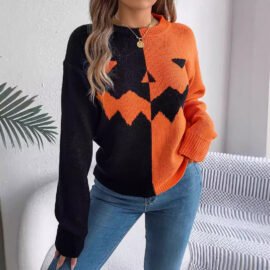 Women's Halloween Pumpkin Sweater