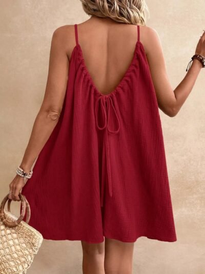 Casual Spaghetti Strap Gauze Dress 2282758300c94ae1aed517ed35e048e6-Max-Origin