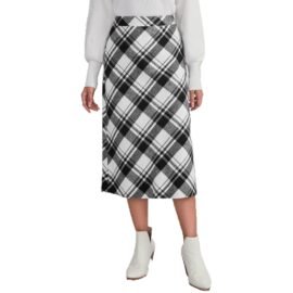 High waisted checkered skirt