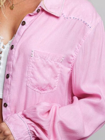 POL Washed Textured Cotton Western Button Front Shirt 24d8763a-ca5a-409c-867c-bb1acce7b32f-Max-Origin