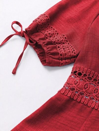 Lace Detail V-Neck Mini Dress 250df626-5093-4ae5-90ef-c8fcbf3159c3-Max-Origin