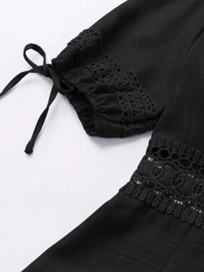 Lace Detail V-Neck Mini Dress 256c0c52-4c3e-41eb-8c23-ebd658a497b9-Max-Origin