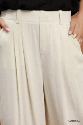 Umgee High Waist Linen Blend Wide Leg Trousers 28ff5852-3a7f-46f4-83a5-cc182cef0a98-Max-Origin
