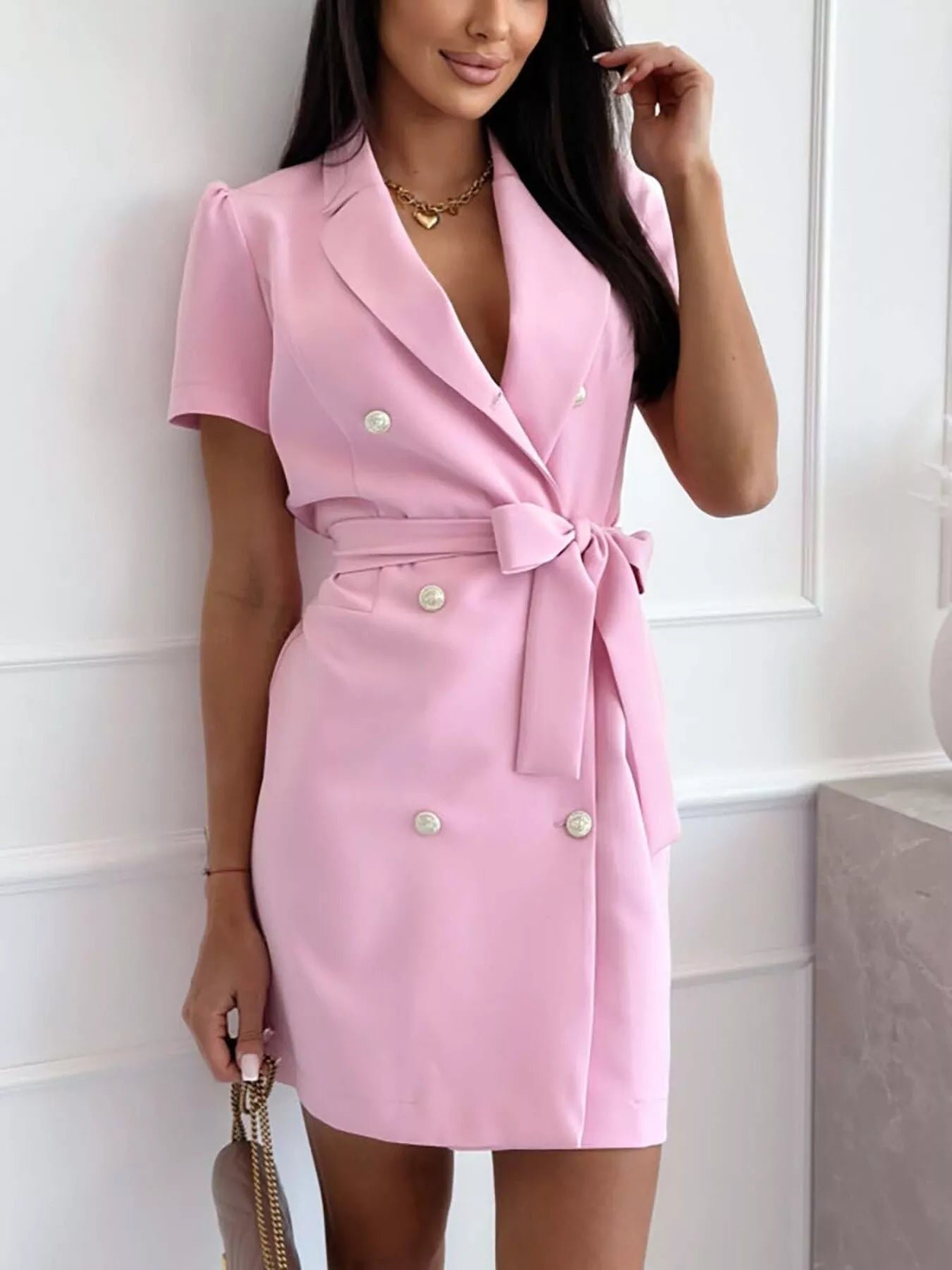 Double-breasted Blazer Dress with Belt 2a2c30c7758a411892f3194515a4ad37-Max-Origin