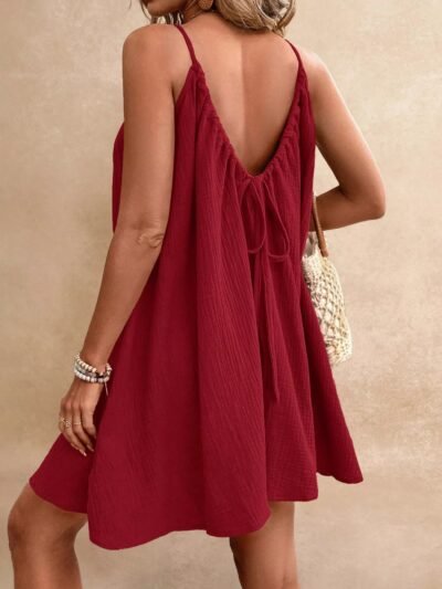 Casual Spaghetti Strap Gauze Dress 3aa236f302054fd3b5fb0bd2beb70402-Max-Origin
