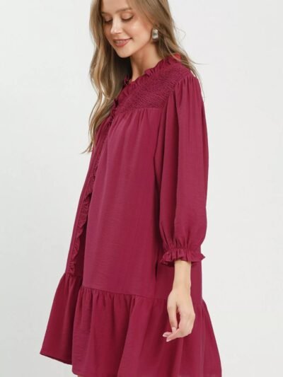 Umgee Smocked Ruffle Detail Tiered Mini Dress 43d5083a-7fa1-4c75-9ce0-dd582e2bea9e-Max-Origin