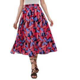 Elastic waist large skirt half length skirt