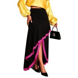 Irregular lace skirt
