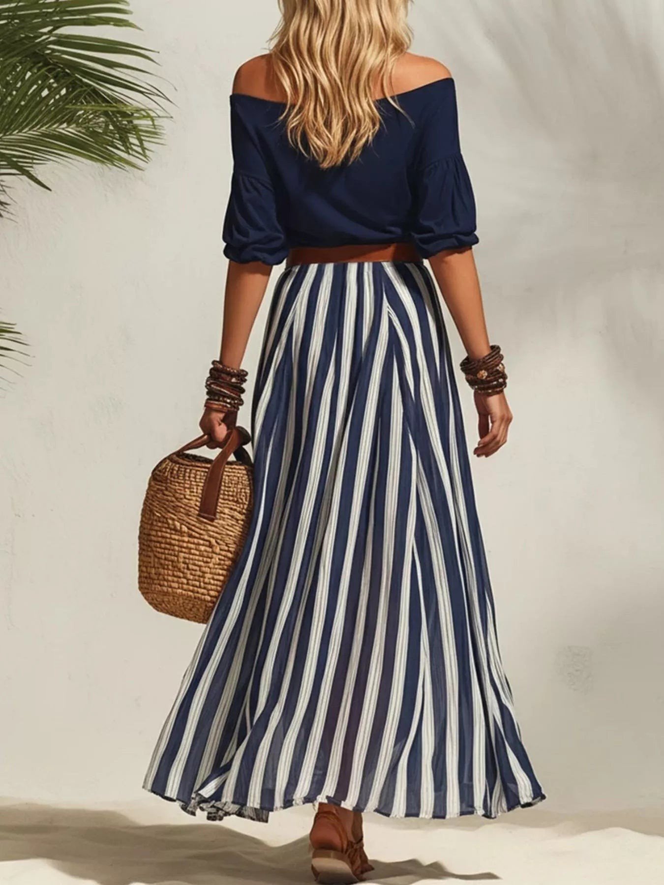 Off Shoulder Top and Striped Maxi Skirt Set 56213d88-cb7d-45bb-aa74-2e1f39aceeae-Max-Origin