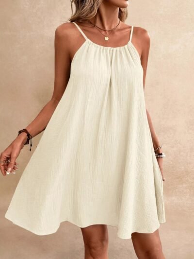 Casual Spaghetti Strap Gauze Dress 4f4cbb2096774c46a31382dcc89a1621-Max-Origin