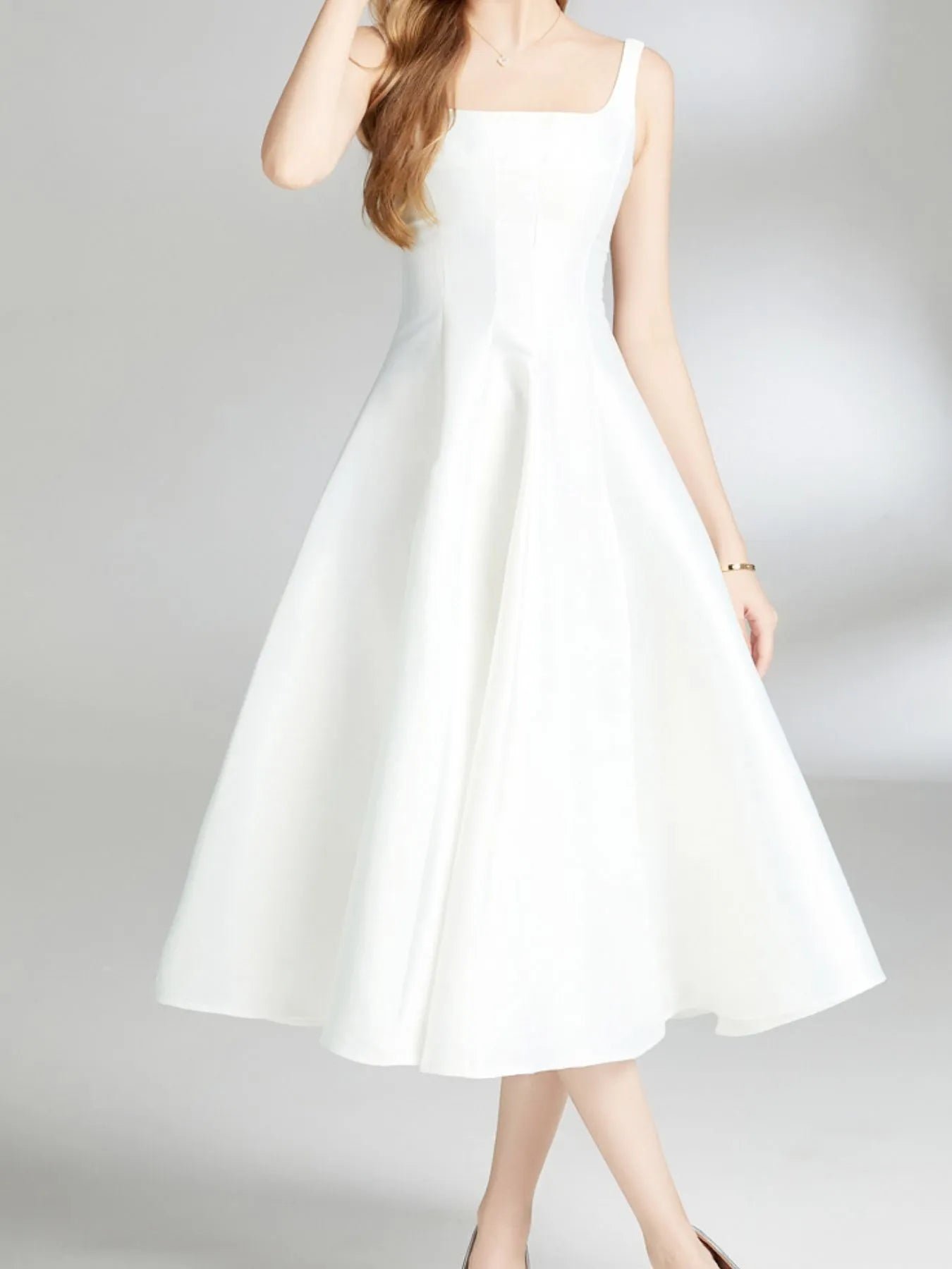 A-Line Silhouette Midi Sleeveless Dress 4f796096-efad-4784-870a-91dbe5deeb9b-Max-Origin