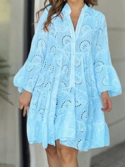 Full Size Eyelet Ruffled Hem Tiered Dress Plus Size 51bde63665fc470a885d2db6f4ce71ac-Max-Origin