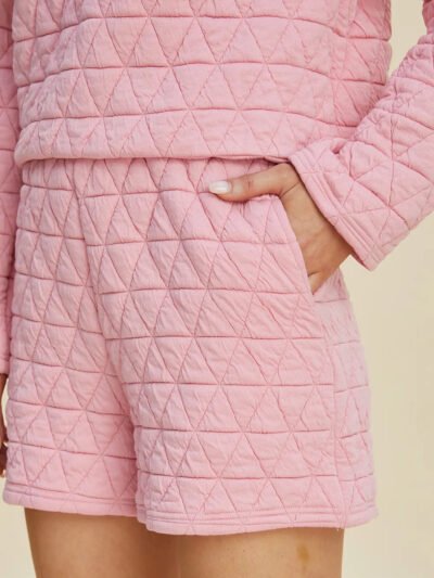 Double Take Full Size Texture Round Neck Long Sleeve Top and Shorts Set 56610d73-aab3-4b32-9d49-ca92c9d037df-Max