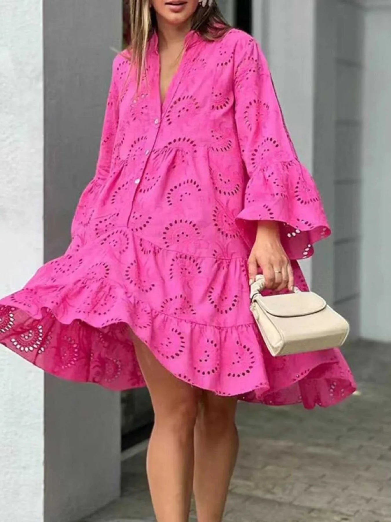 Full Size Eyelet Ruffled Hem Tiered Dress Plus Size 62f6905b2eff4cc78e63ea14d55f1e85-Max-Origin