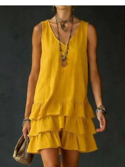Full Size Ruffled Hem V-Neck Sleeveless Dress Plus Size 6cae8e04-7f58-45c7-a2bc-ce7f604049a0-Max-Origin