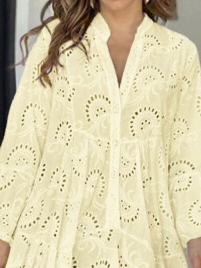 Full Size Eyelet Ruffled Hem Tiered Dress Plus Size 7b6faf00-46aa-470c-a242-0845ee96ee91-Max-Origin