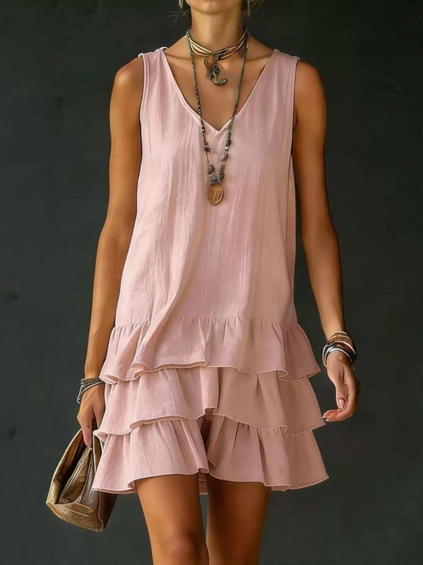 Full Size Ruffled Hem V-Neck Sleeveless Dress Plus Size 7ebc3b5594814a7aa58a551d8624d9f2-Max-Origin