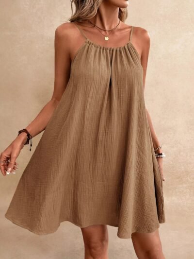 Casual Spaghetti Strap Gauze Dress 7ebf9d7d0b0b4cde8ef7c9522c8ed3a8-Max-Origin