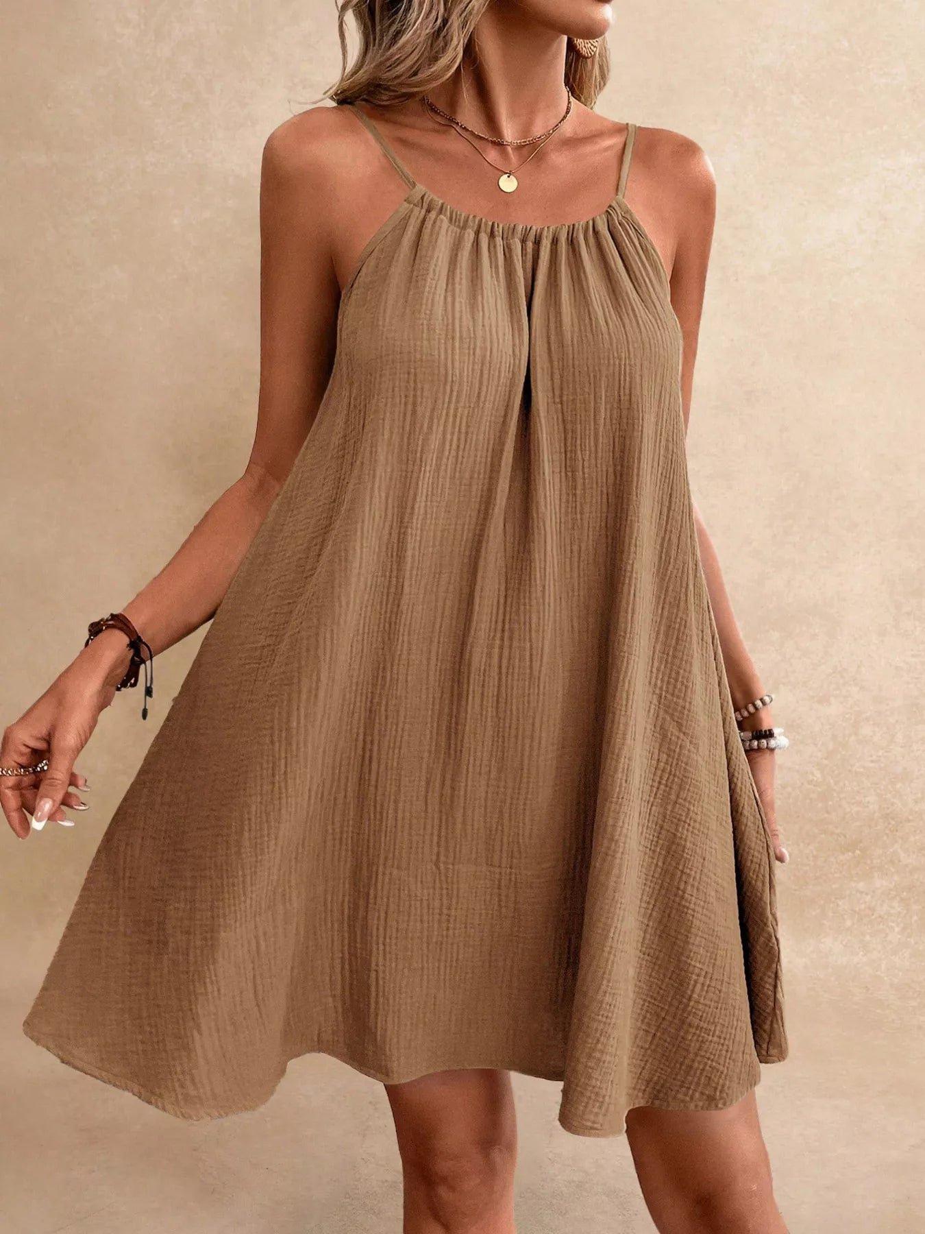 Casual Spaghetti Strap Gauze Dress 7ebf9d7d0b0b4cde8ef7c9522c8ed3a8-Max-Origin
