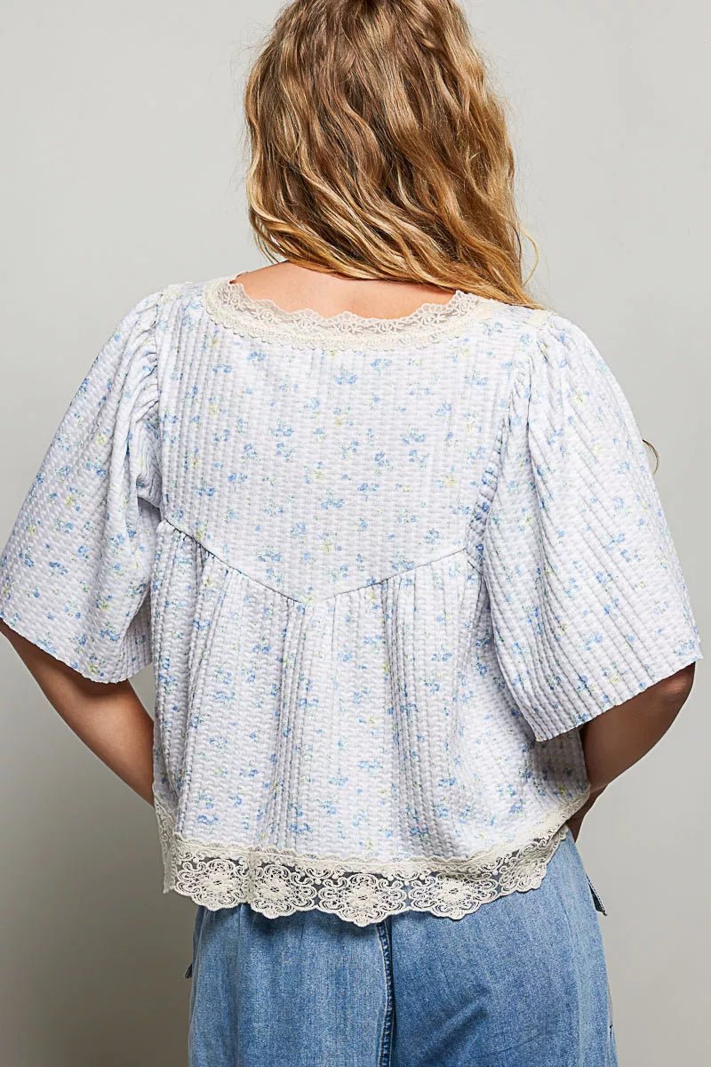 POL Floral Print Lace Trim Blouse 828800d8-938c-4f54-986b-78fe23182b49-Max-Origin