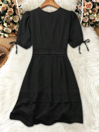 Lace Detail V-Neck Mini Dress 84be85a5-137c-4543-8b8f-4aaf04d6afcf-Max-Origin