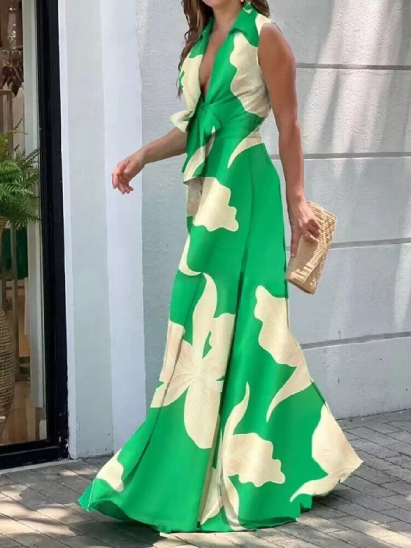 Tie Front Sleeveless Maxi Dress 895cd63ee89f4fc9a39be69dd600f257-Max-Origin