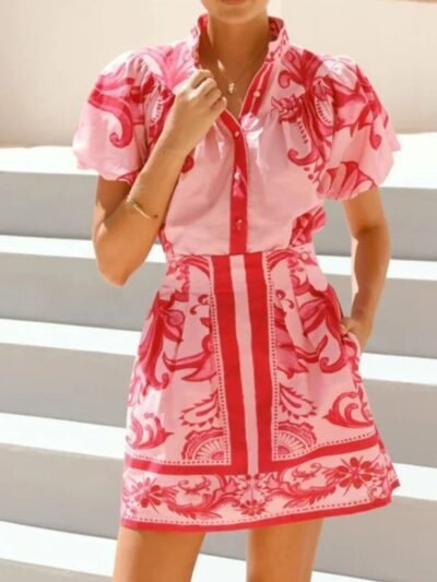 Printed Puff Sleeve Top and Skirt Set 95a4d207-595c-4c0d-b4db-1a1d42aad05e-Max-Origin