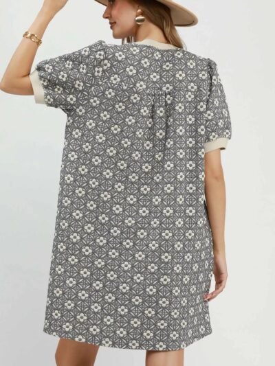 Umgee Floral Textured Puff Sleeve Mini Dress 98c7efd2-804c-40ab-a934-736d6b18be31-Max-Origin
