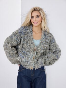 Chunky Coarse Knit Cardigan | 3D Textured Jacket
