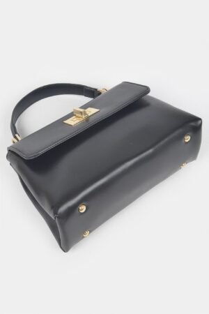 Faux Leather Flap Bag
